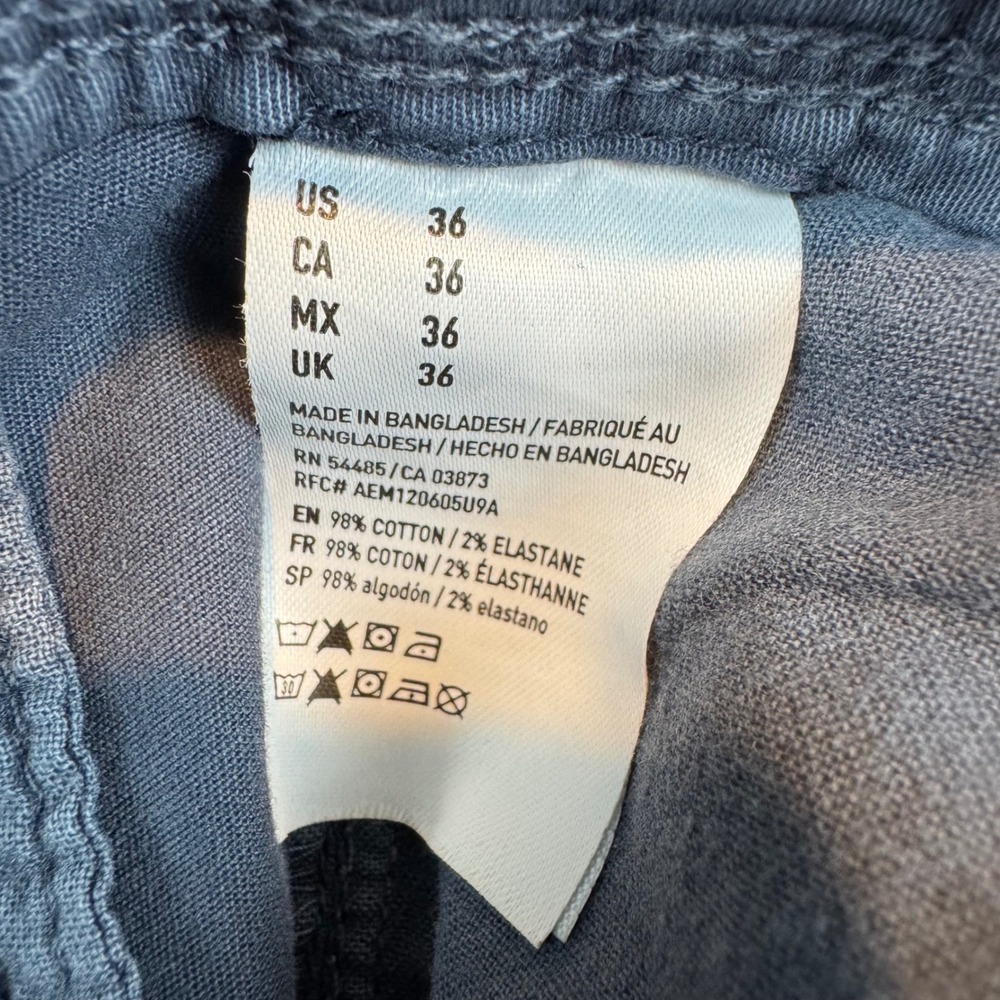 American Eagle 36 Chino Shorts Mens Navy Blue Ne(x)t Level Flex Slim Fit - Picture 2 of 9